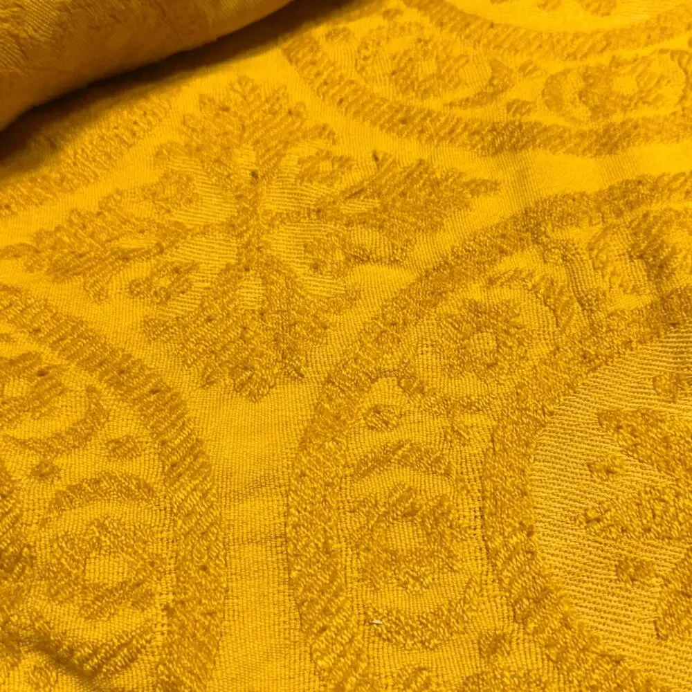 Vtg Cannon Royal Family 1960s Cotton Fringed Bedspread Medallion Twin 86”x104”